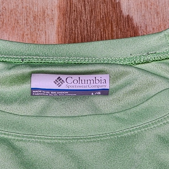 Columbia PFG‎ Mens Size Large Long Sleeve Shirt Pullover Omni-Shade Light Green - Picture 8 of 9